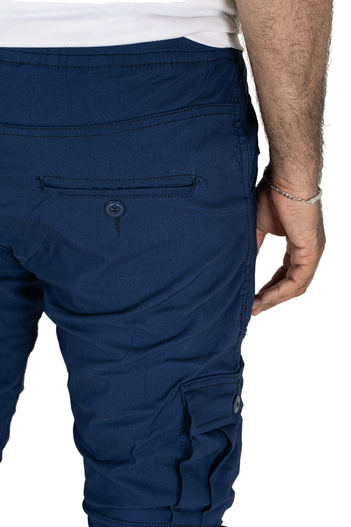 Pantalon Jean Homme bleu Court Déchiré _1E1