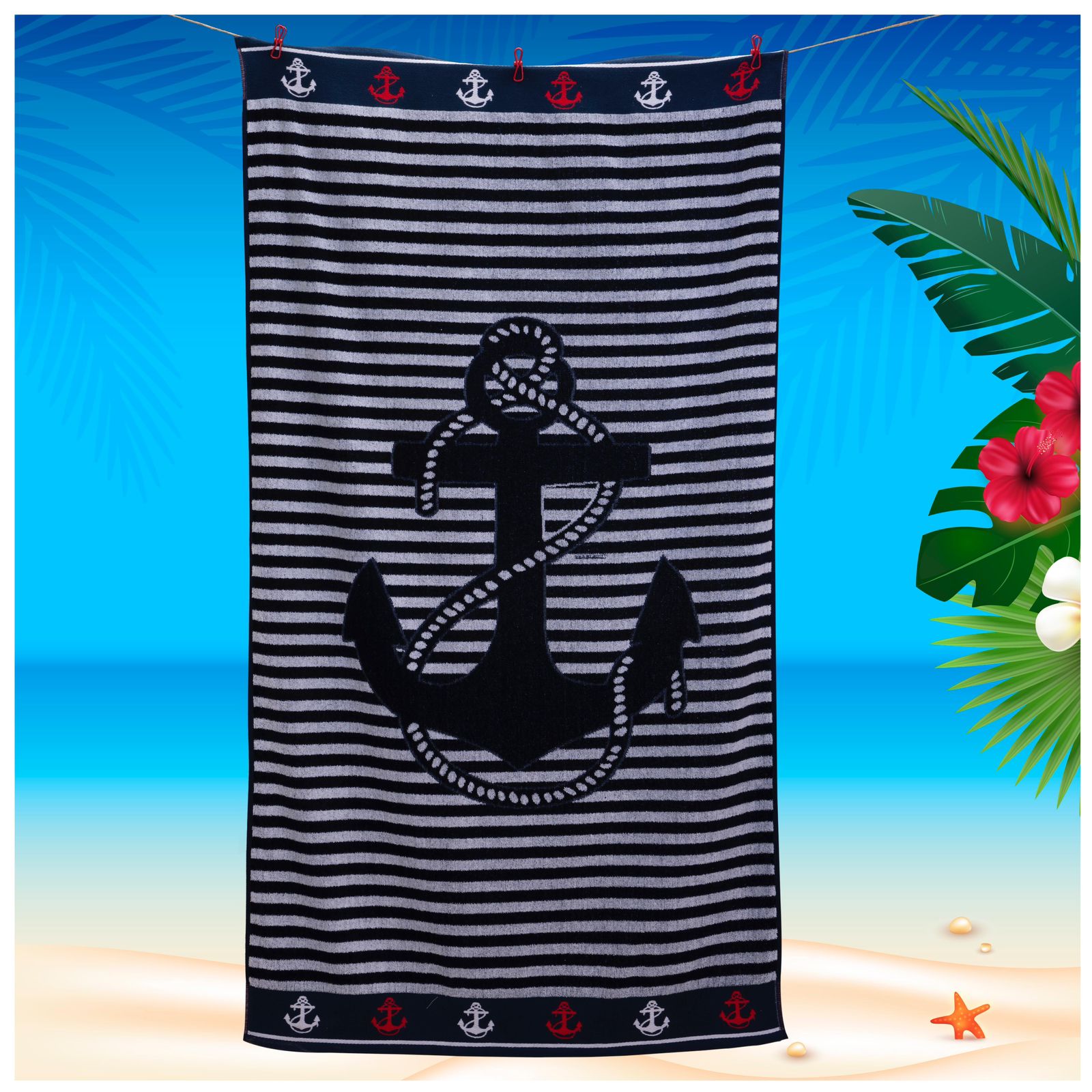 Serviette de plage KILMA, Marine