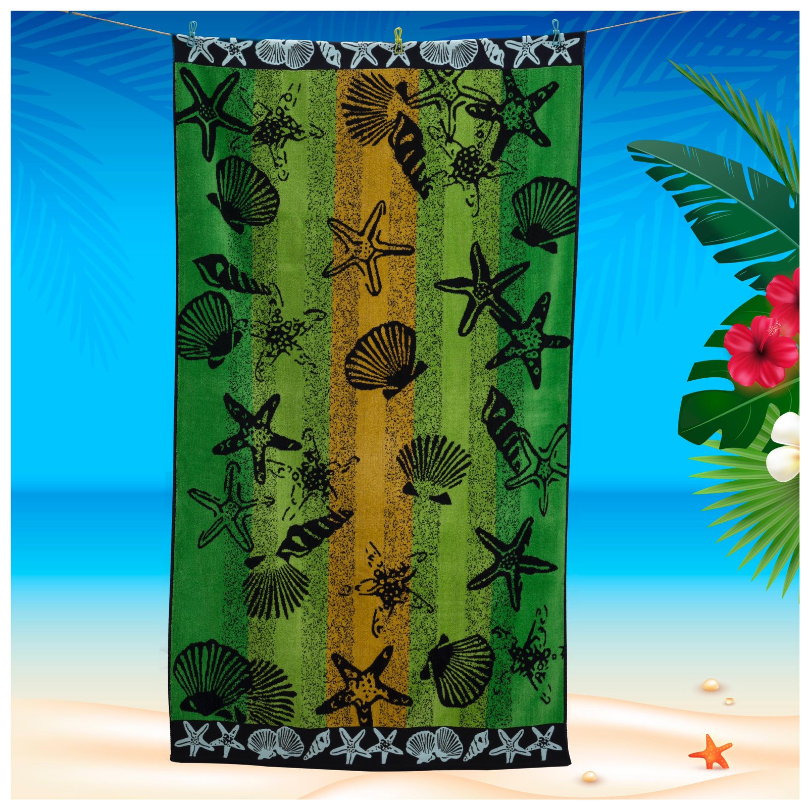 Serviette de plage KILMA, Vert